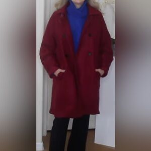 NEW SDeer Women's Burgundy Coat